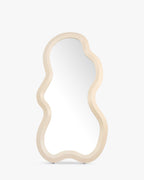 Miroir en résine chaude avec ton beige et effet amplificateur de lumière pour chambre, entrée et salon