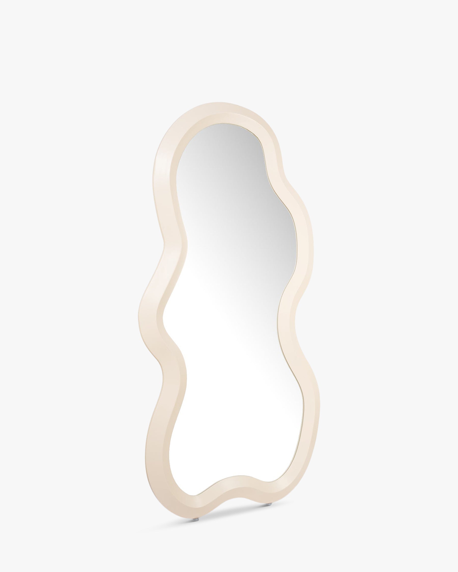 Miroir en résine chaude avec ton beige et effet amplificateur de lumière pour chambre, entrée et salon