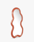 Miroir Chaleureux en Résine avec Tons Terre Cuite et Effet Illuminateur Chambre, Entrée et Salon