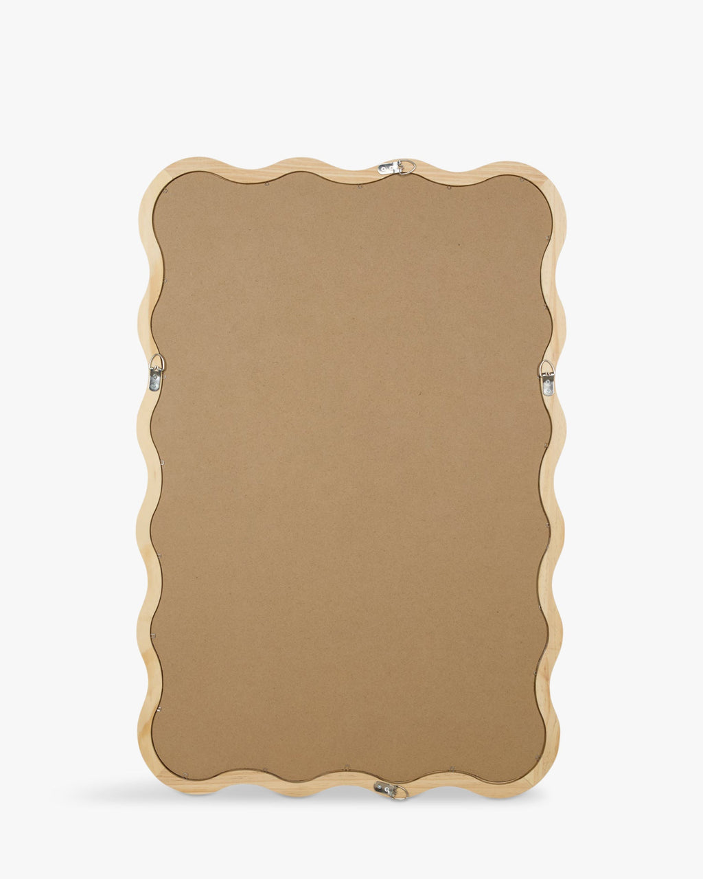 Miroir en pin massif naturel, forme organique et style polyvalent pour chambre, salon et entrée