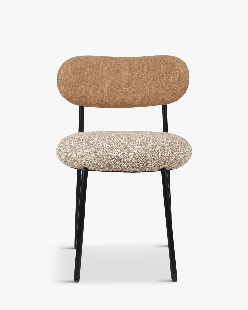 Chaise de salle à manger rétro en tweed/boucle avec 3 couleurs et un design polyvalent pour le salon et la salle à manger