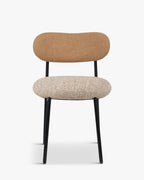 Chaise de salle à manger rétro en tweed/boucle avec 3 couleurs et un design polyvalent pour le salon et la salle à manger
