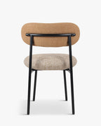 Chaise de salle à manger rétro en tweed/boucle avec 3 couleurs et un design polyvalent pour le salon et la salle à manger