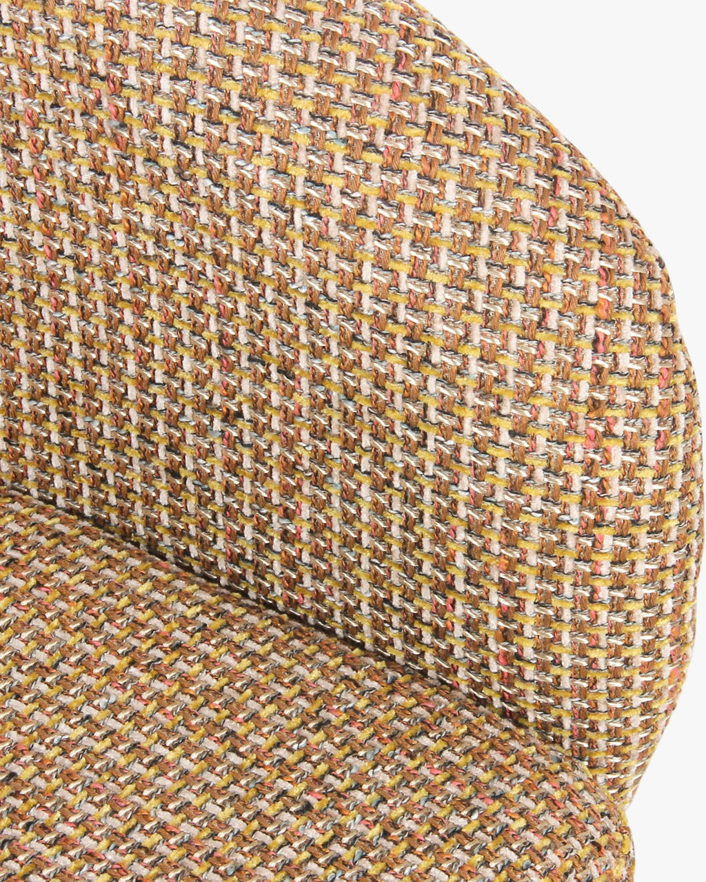 Chaise de bureau élégante en tweed avec dossier incurvé et confort optimal pour le bureau à domicile