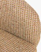 Chaise de bureau élégante en tweed avec dossier incurvé et confort optimal pour le bureau à domicile