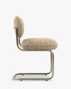 Fauteuil coloré en tissu bouclé/tweed, à mixer et assortir en 6 coloris, pour salon et salle à manger