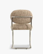 Fauteuil coloré en tissu bouclé/tweed, à mixer et assortir en 6 coloris, pour salon et salle à manger