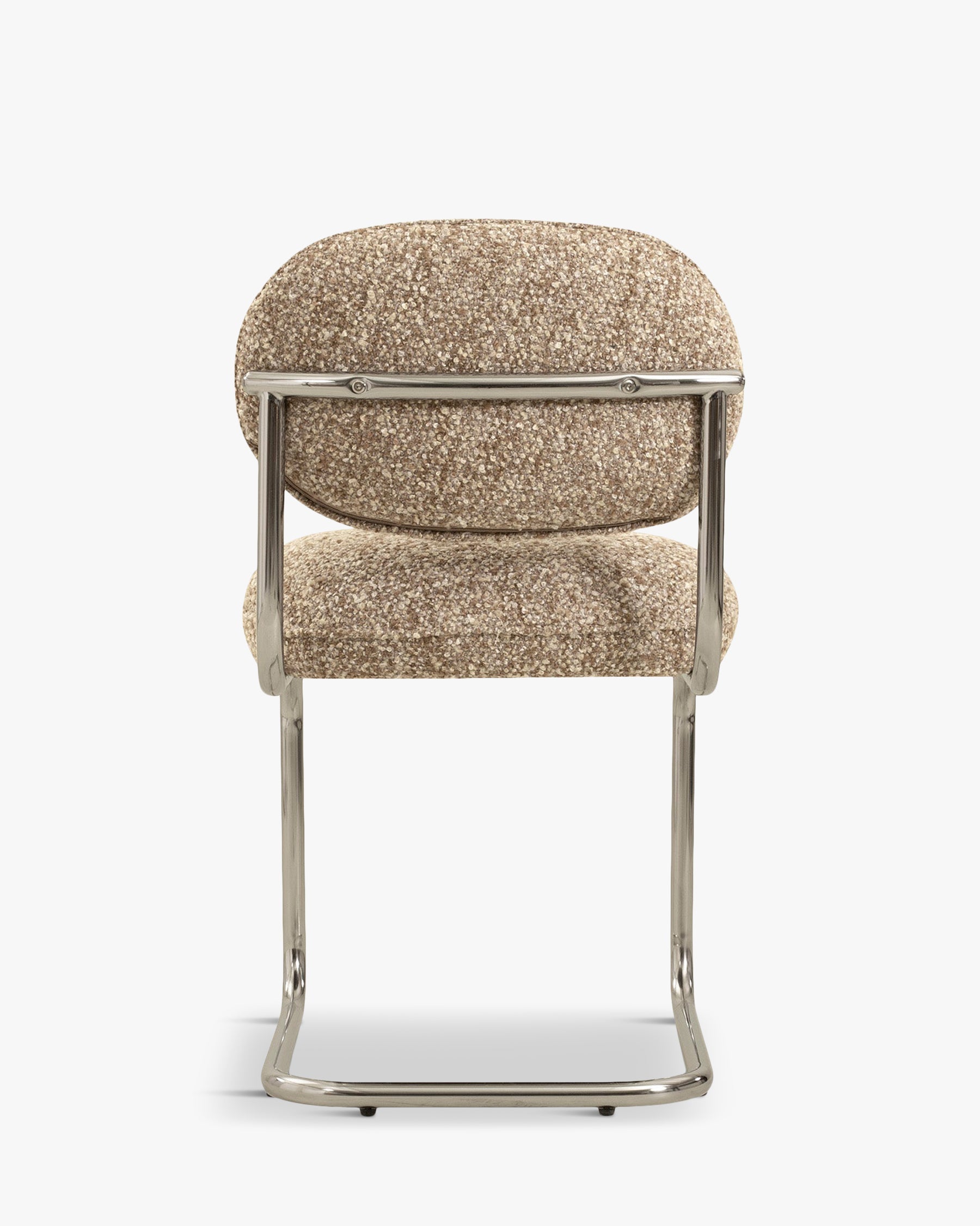 Fauteuil coloré en tissu bouclé/tweed, à mixer et assortir en 6 coloris, pour salon et salle à manger