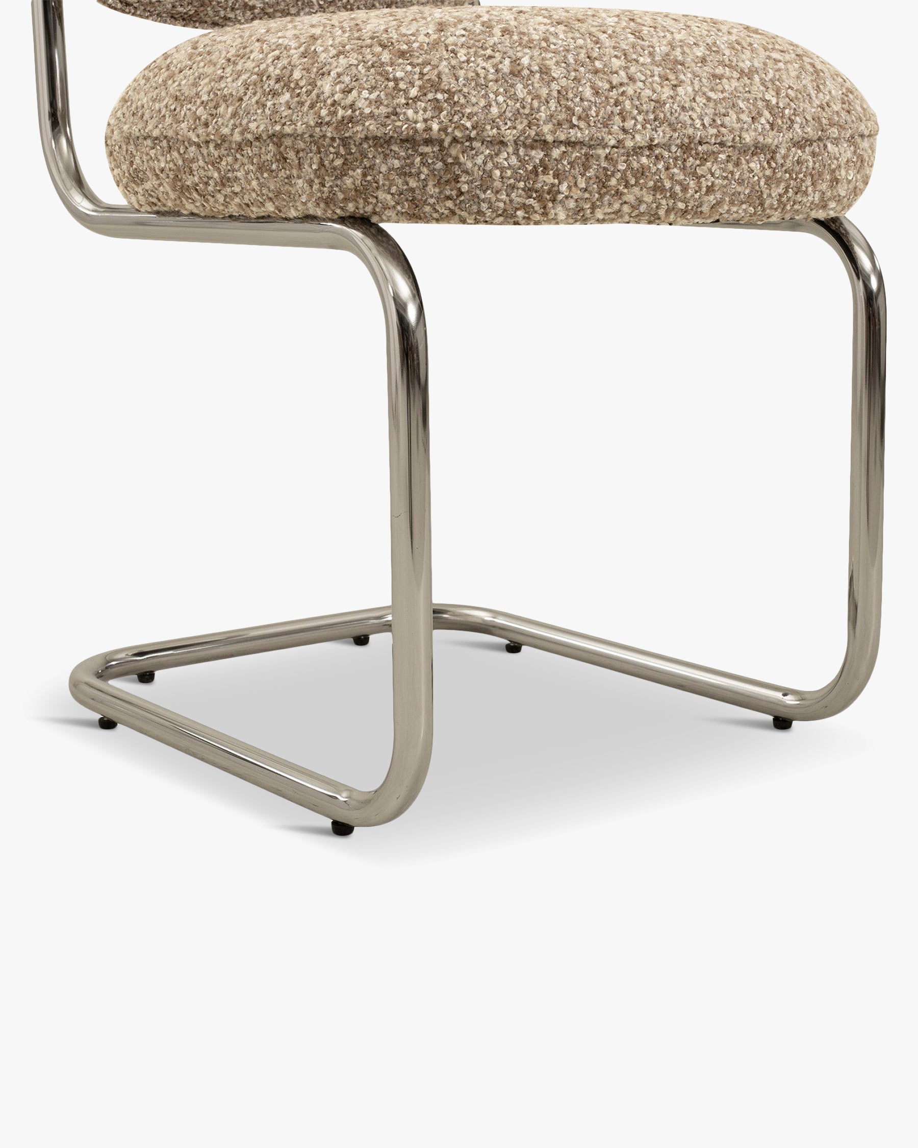 Fauteuil coloré en tissu bouclé/tweed, à mixer et assortir en 6 coloris, pour salon et salle à manger