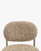 Fauteuil coloré en tissu bouclé/tweed, à mixer et assortir en 6 coloris, pour salon et salle à manger