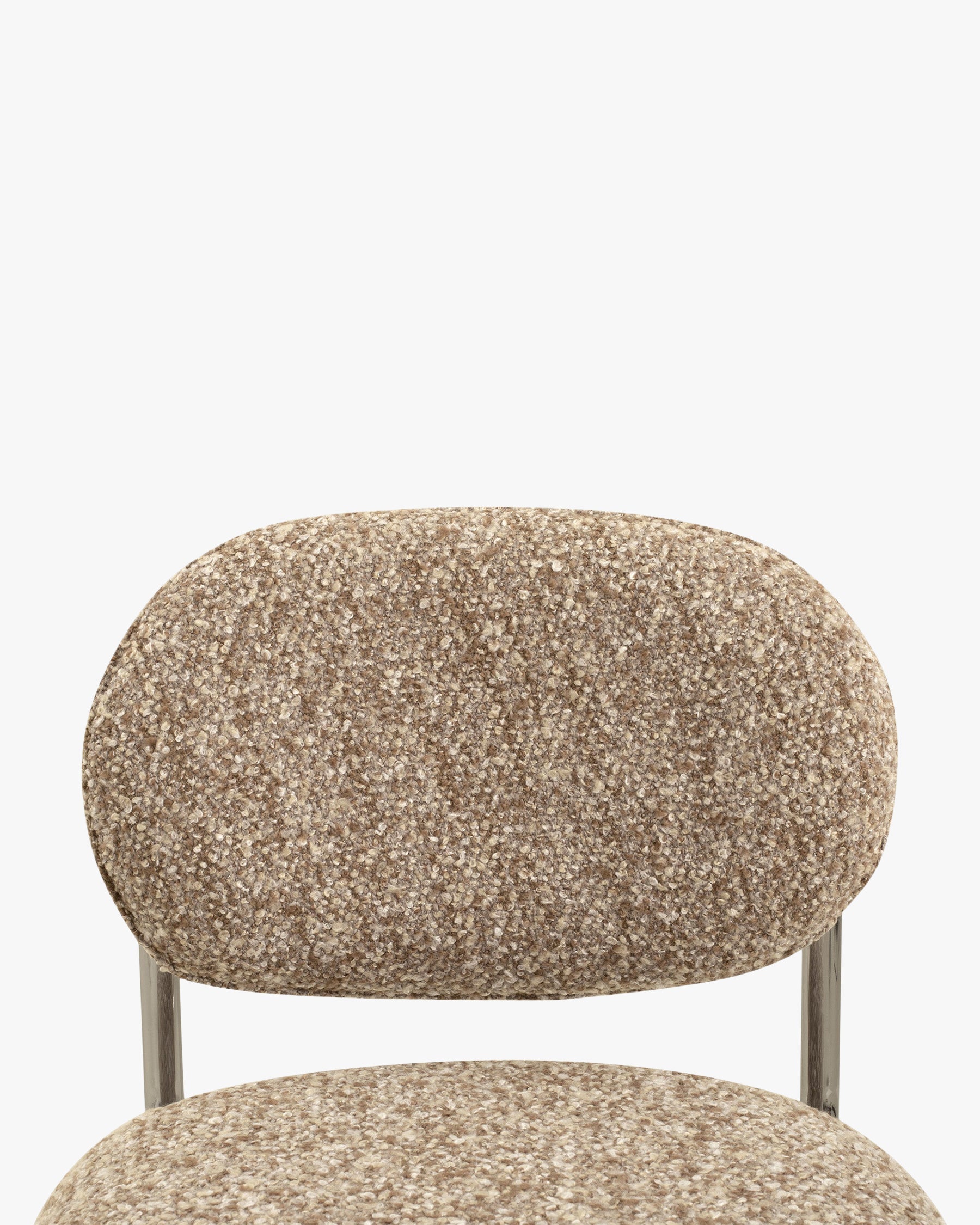 Fauteuil coloré en tissu bouclé/tweed, à mixer et assortir en 6 coloris, pour salon et salle à manger