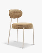 Chaise Rétro en Tweed avec Assise Confortable & Pieds Beiges Cuisine & Salon