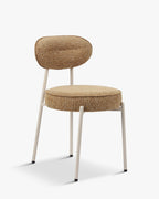 Chaise Rétro en Tweed avec Assise Confortable & Pieds Beiges Cuisine & Salon