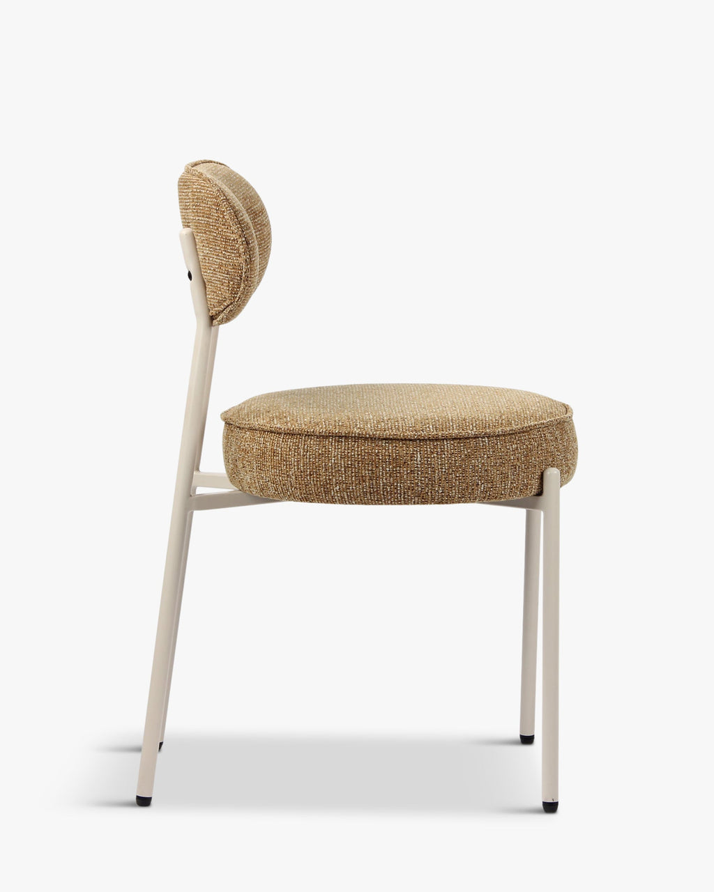 Chaise Rétro en Tweed avec Assise Confortable & Pieds Beiges Cuisine & Salon