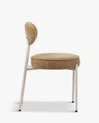 Chaise Rétro en Tweed avec Assise Confortable & Pieds Beiges Cuisine & Salon