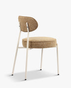 Chaise Rétro en Tweed avec Assise Confortable & Pieds Beiges Cuisine & Salon