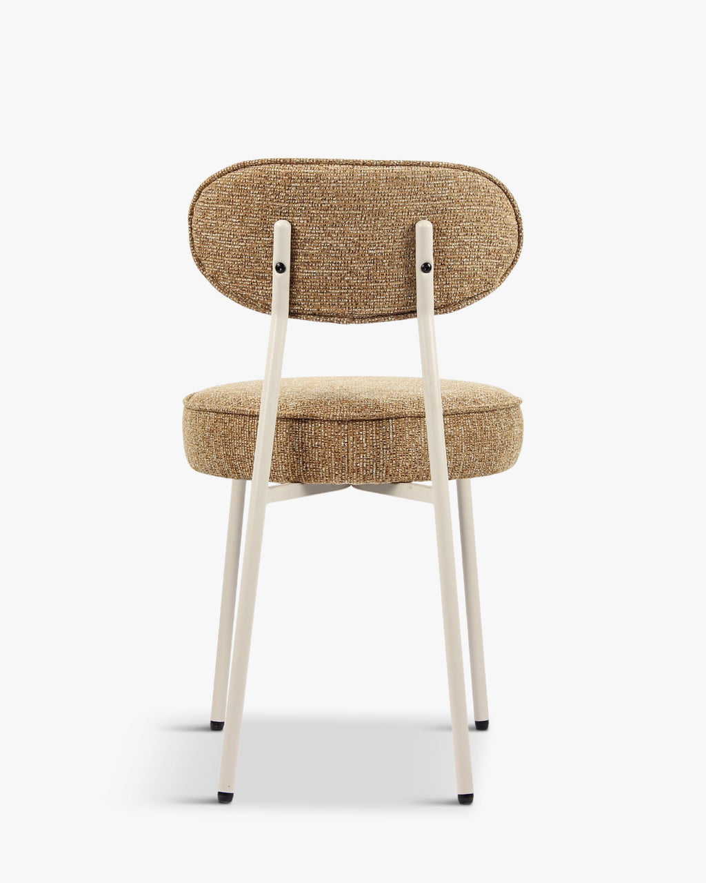 Chaise Rétro en Tweed avec Assise Confortable & Pieds Beiges Cuisine & Salon