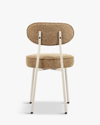 Chaise Rétro en Tweed avec Assise Confortable & Pieds Beiges Cuisine & Salon