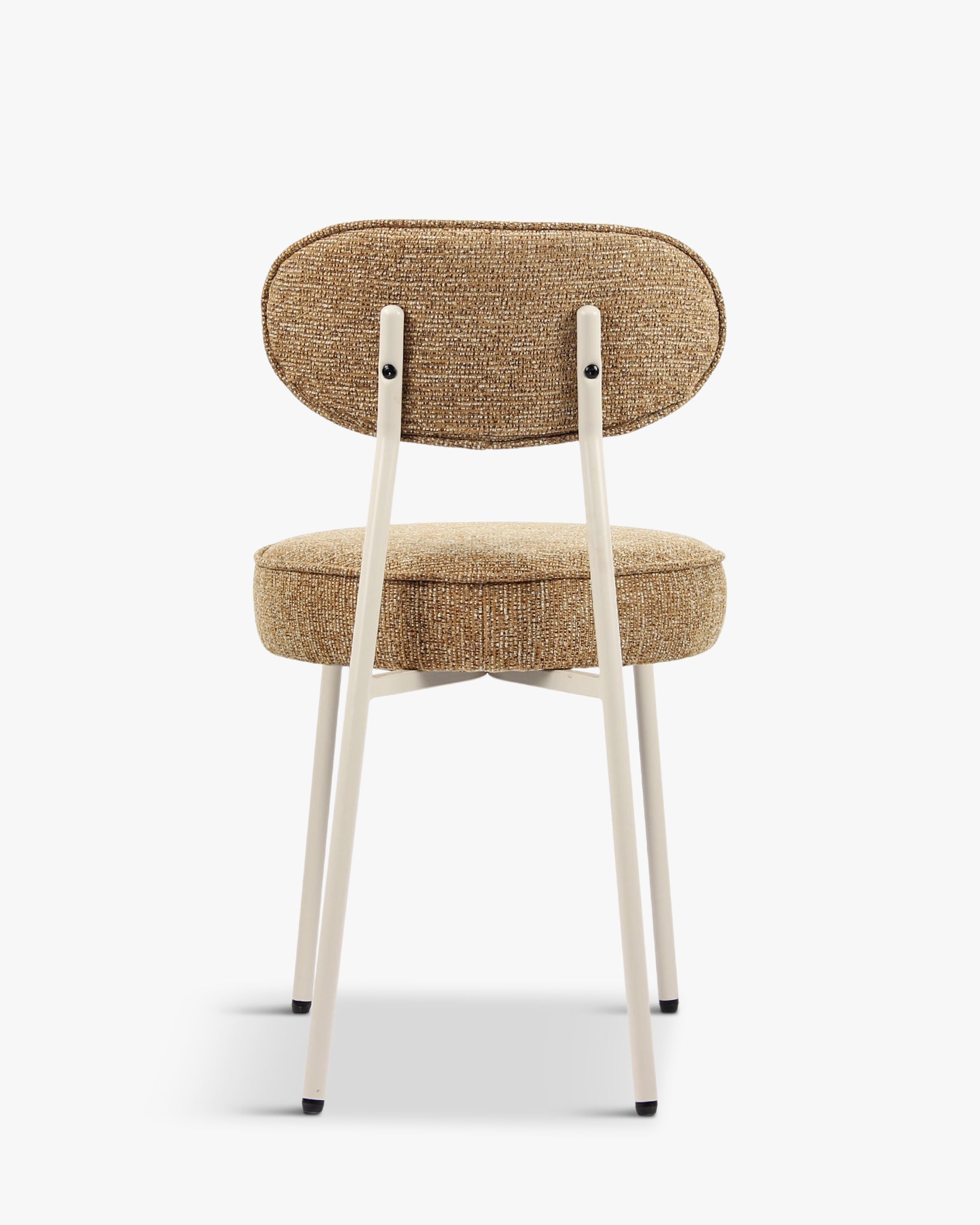 Chaise Rétro en Tweed avec Assise Confortable & Pieds Beiges Cuisine & Salon