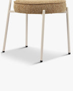 Chaise Rétro en Tweed avec Assise Confortable & Pieds Beiges Cuisine & Salon