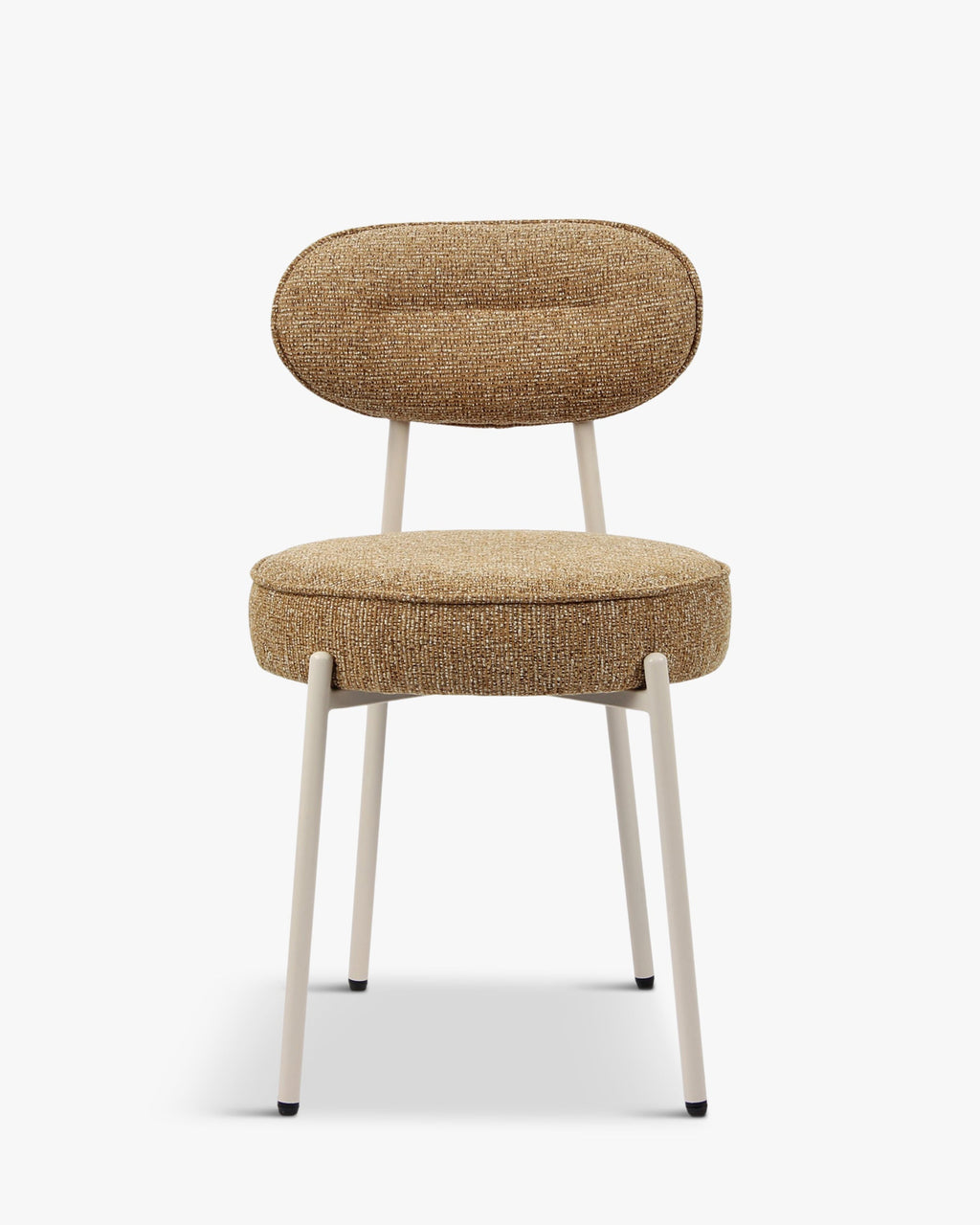Chaise Rétro en Tweed avec Assise Confortable & Pieds Beiges Cuisine & Salon
