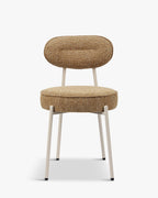 Chaise Rétro en Tweed avec Assise Confortable & Pieds Beiges Cuisine & Salon