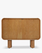 Buffet scandinave/bohème en bois, format compact et polyvalent, idéal salon et chambre