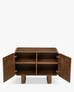Buffet en bois rétro avec organisation optimale et style chaleureux pour le salon, la chambre et le bureau à domicile