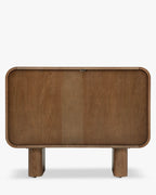 Buffet en bois rétro avec organisation optimale et style chaleureux pour le salon, la chambre et le bureau à domicile