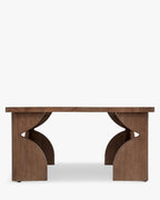 Table à manger en bois d'hévéa massif teinté noyer, chaleur, robustesse et authenticité, salle à manger