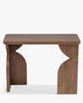 Console en Bois d'Hévéa Teinté Noyer Massif Chaleureux avec Robustesse et Élégance Intemporelle pour Salon et Entrée