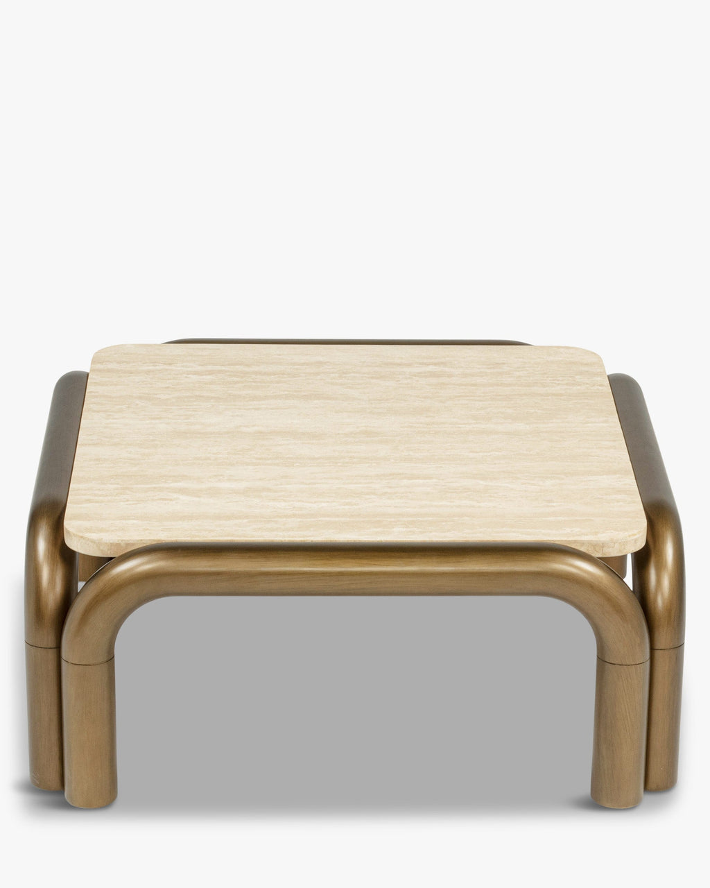 Table Basse Minimaliste Bois/Métal au Design Élégant et à la Silhouette Raffinée pour Salon