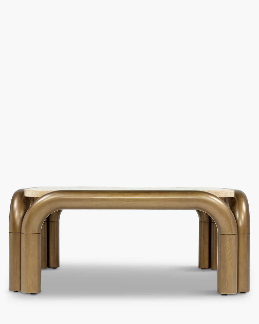 Table Basse Minimaliste Bois/Métal au Design Élégant et à la Silhouette Raffinée pour Salon