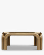 Table Basse Minimaliste Bois/Métal au Design Élégant et à la Silhouette Raffinée pour Salon