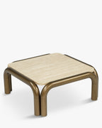 Table Basse Minimaliste Bois/Métal au Design Élégant et à la Silhouette Raffinée pour Salon