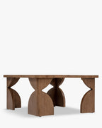Table à manger en bois d'hévéa massif teinté noyer, chaleur, robustesse et authenticité, salle à manger