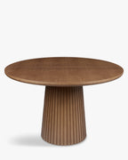 Table à manger extensible en frêne teinté noyer sobre avec salle à manger de style élégant