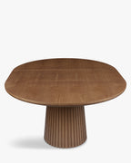 Table à manger extensible en frêne teinté noyer sobre avec salle à manger de style élégant