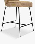 Tabouret de bar emblématique en tissu/velours au design chic et durable pour bars et cuisines