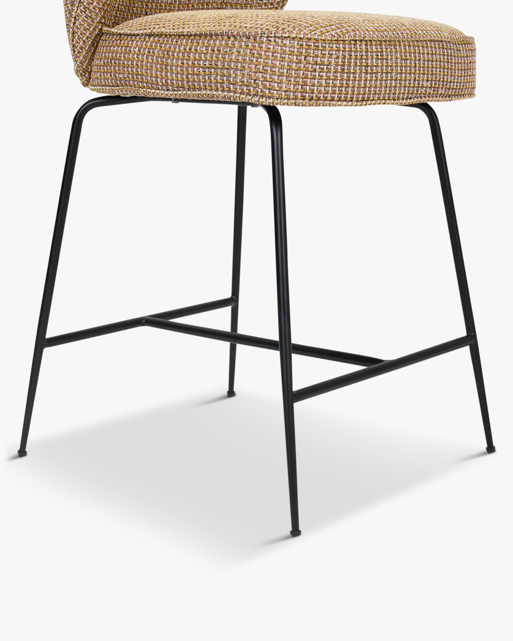 Tabouret de bar emblématique en tissu/velours au design chic et durable pour bars et cuisines