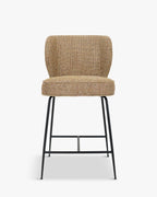 Tabouret de bar emblématique en tissu/velours au design chic et durable pour bars et cuisines