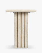 Table Basse/D'appoint en Métal Raffiné avec Silhouette Superposée Élégante Salon