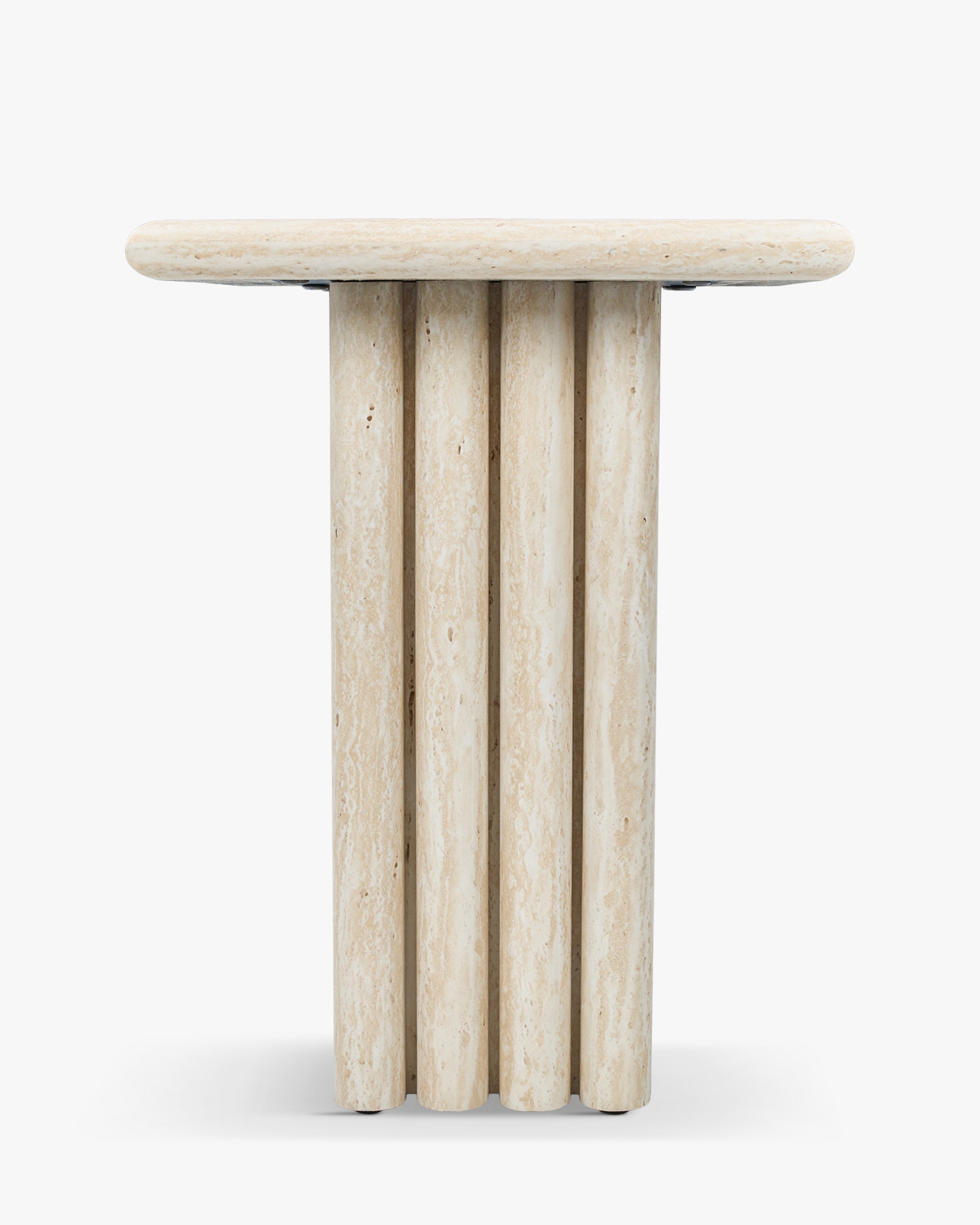 Table Basse/D'appoint en Métal Raffiné avec Silhouette Superposée Élégante Salon