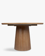 Table à manger extensible en frêne teinté noyer sobre avec salle à manger de style élégant