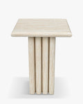 Table Basse/D'appoint en Métal Raffiné avec Silhouette Superposée Élégante Salon