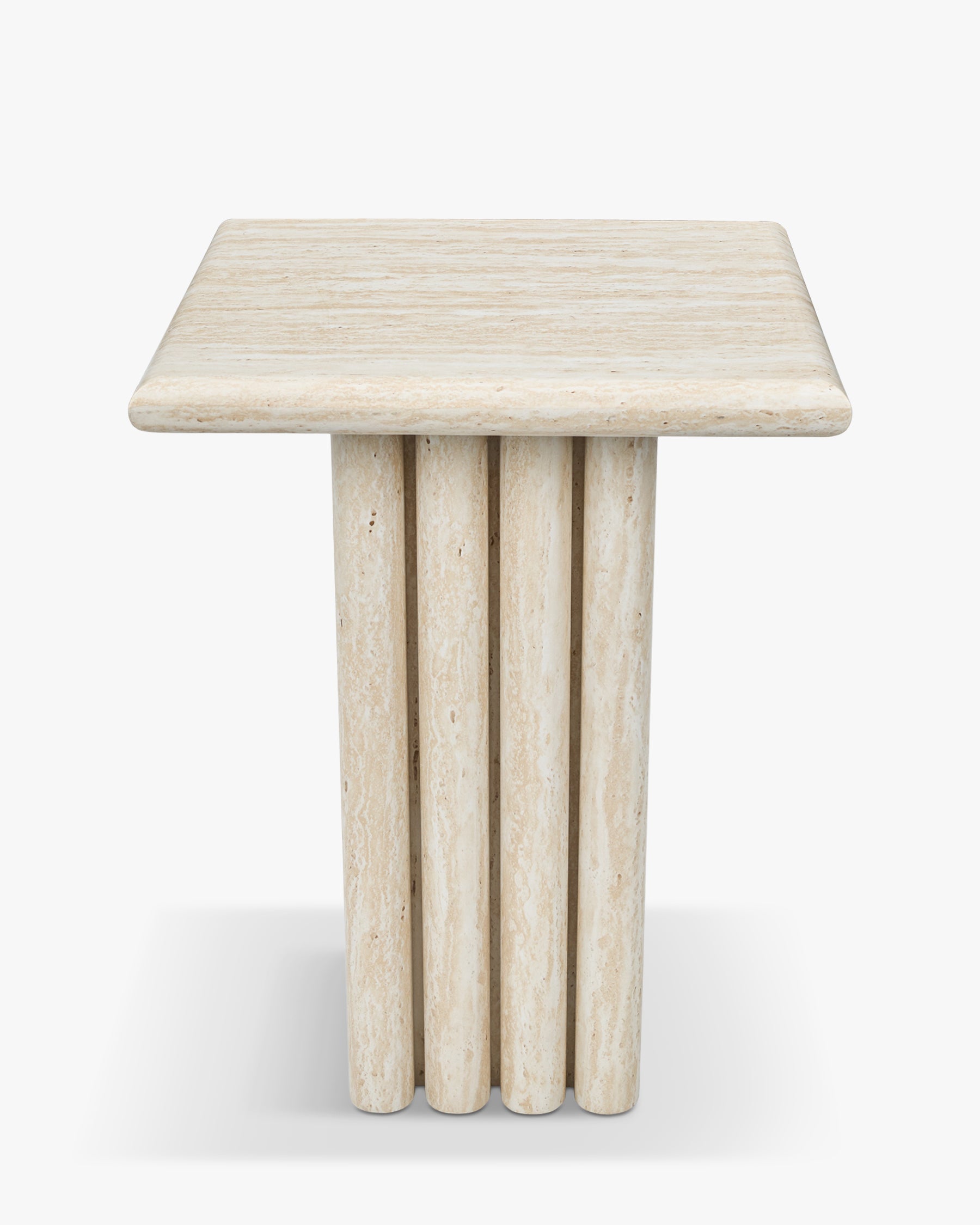 Table Basse/D'appoint en Métal Raffiné avec Silhouette Superposée Élégante Salon