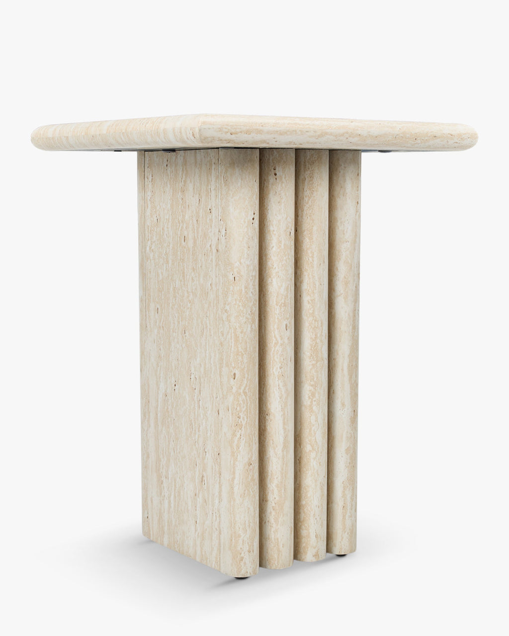 Table Basse/D'appoint en Métal Raffiné avec Silhouette Superposée Élégante Salon
