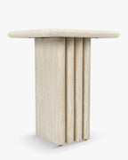 Table Basse/D'appoint en Métal Raffiné avec Silhouette Superposée Élégante Salon