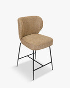 Tabouret de bar emblématique en tissu/velours au design chic et durable pour bars et cuisines
