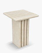 Table Basse/D'appoint en Métal Raffiné avec Silhouette Superposée Élégante Salon